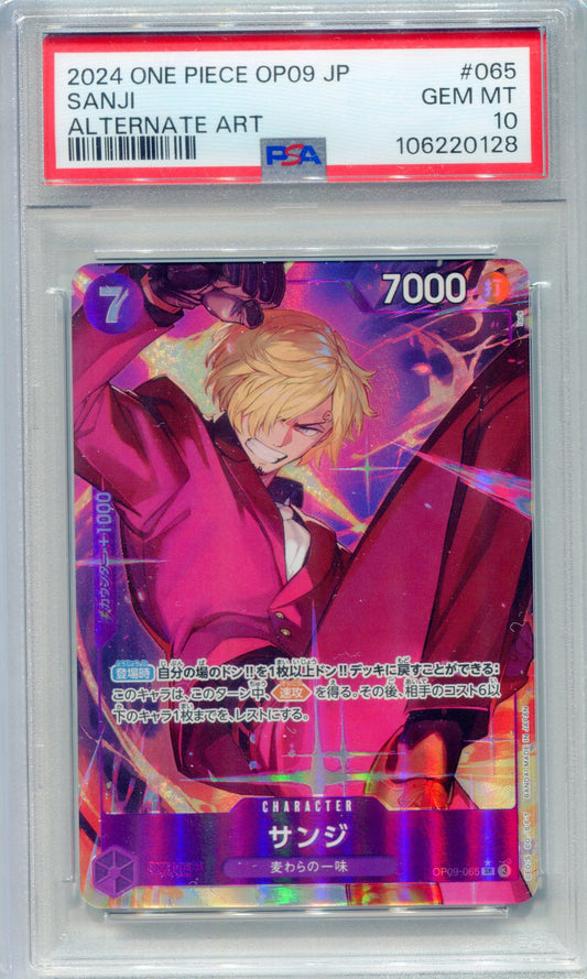 PSA 10 Sanji (Alt Art SR) — OP09 #065 (2024, JP)